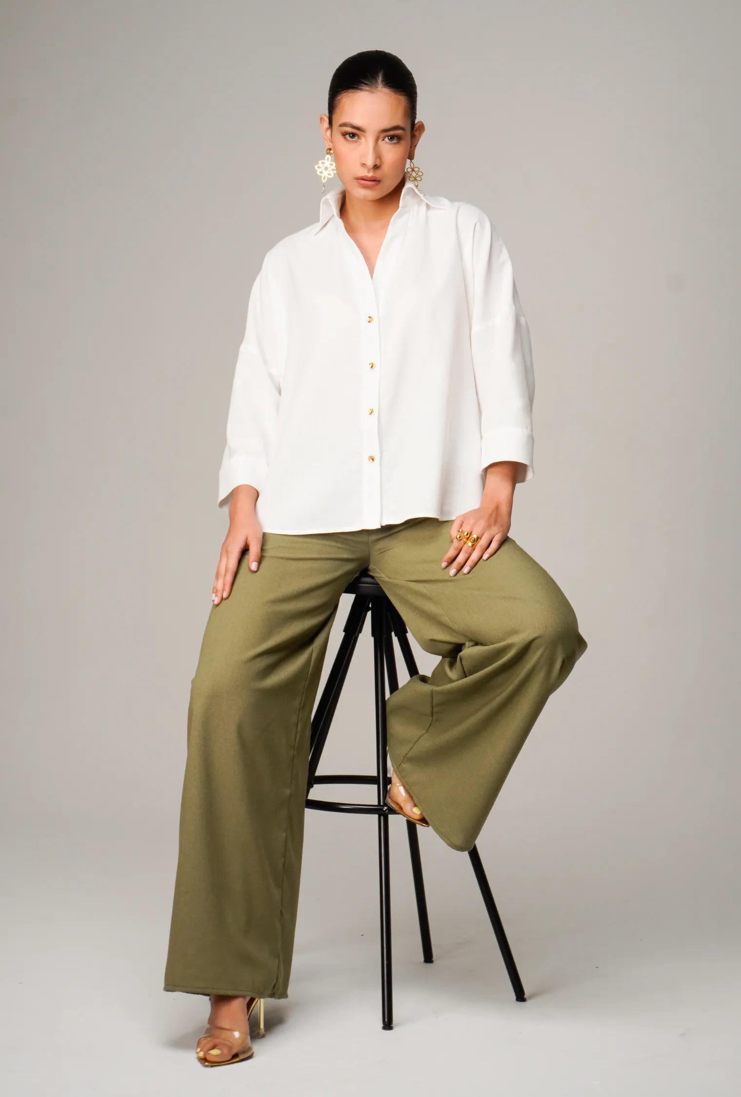 SET CAMISA EN LINO "PORTOFINO" & PANTALÓN PALAZZO "SALINA" | NUEVO