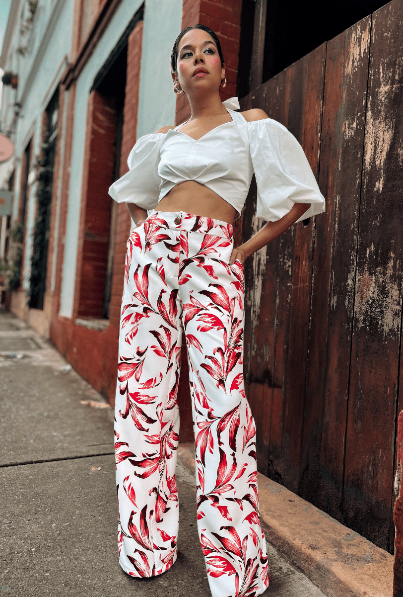 Set Croptop Irene & Pantalón Cienaga Floral