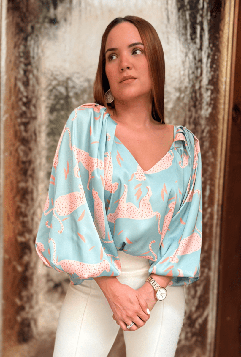BLUSA MANGAS BOMBACHAS | "THALÍA JAGUAR"