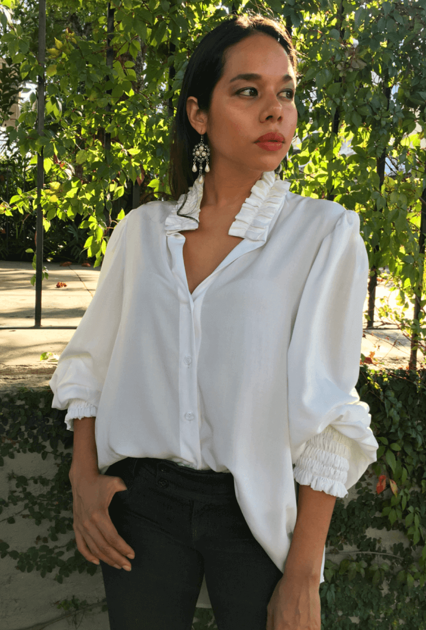 BLUSÓN MAITÉ PUÑO ENRESORTADO PALO DE ROSA