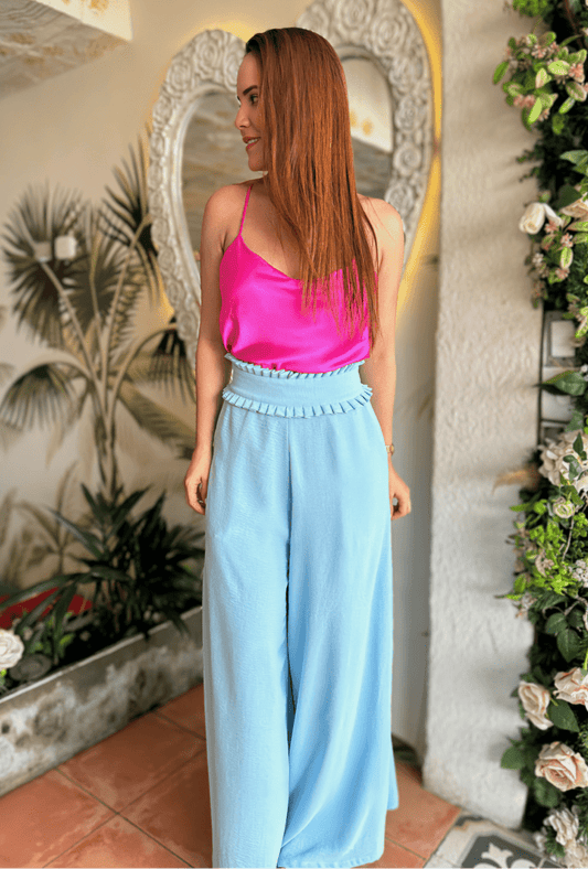 Set Blusa Básica Antonella & Pantalón Palazzo Vera