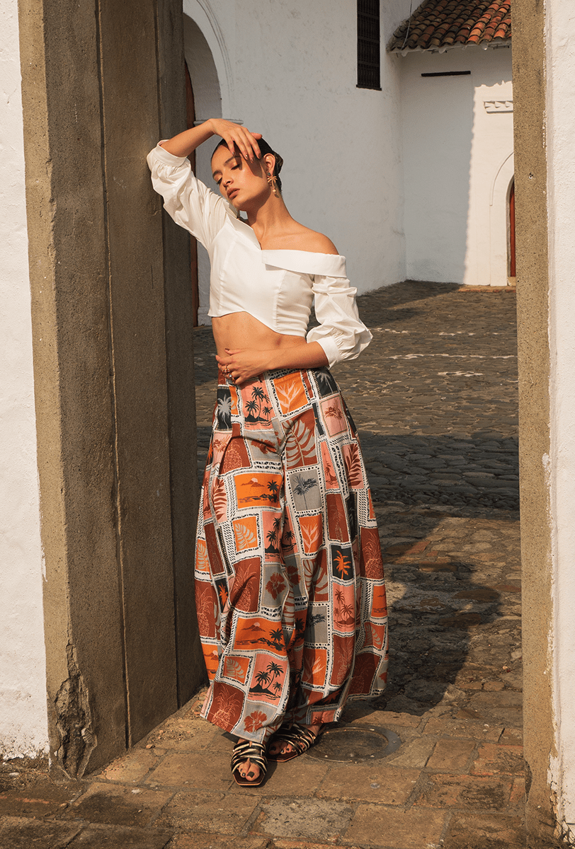 Set Croptop "Scarlet" & Pantalón "Ocaso"