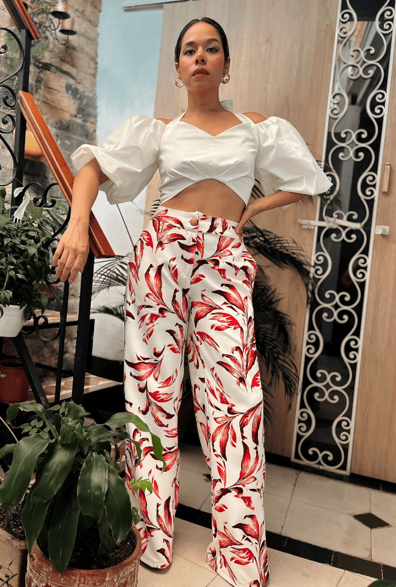 Set Croptop Irene & Pantalón Cienaga Floral