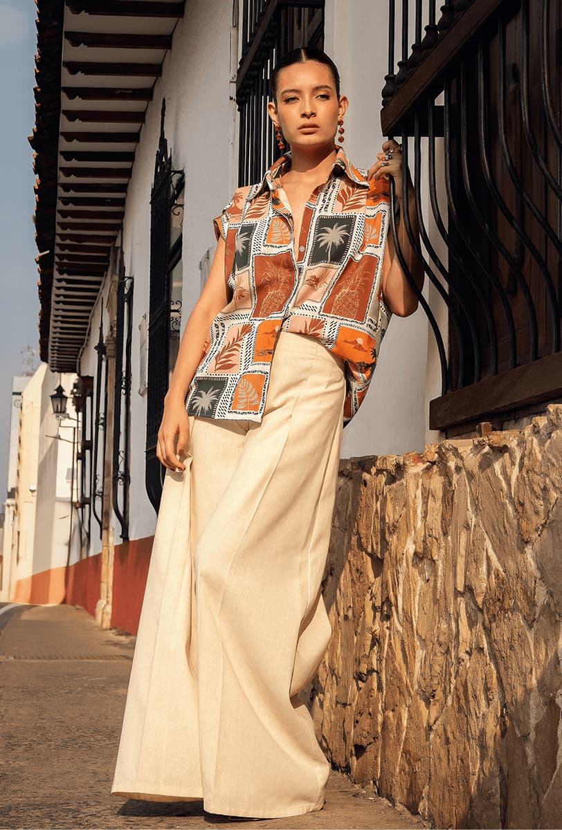CANELA | CAMISA LINO MANGA SISA