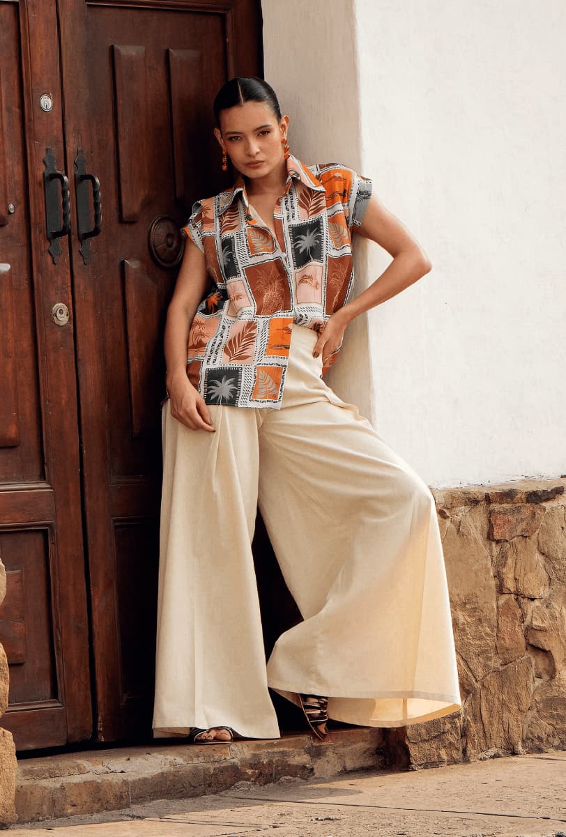 CANELA | CAMISA LINO MANGA SISA