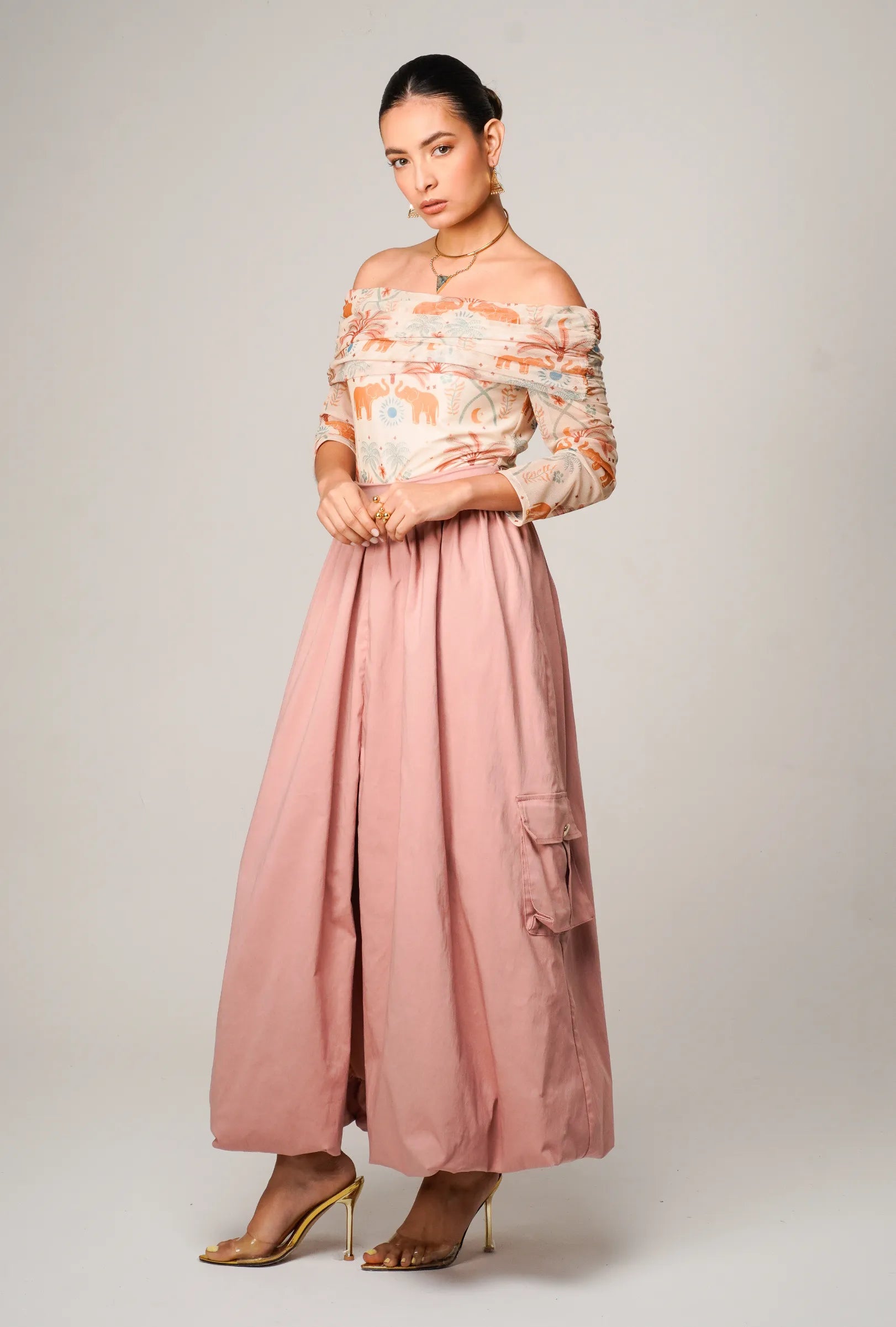 SET BODY OFF SHOULDER "POSITANO" Y FALDA ESTILO GLOBO "VERONA" | NUEVO