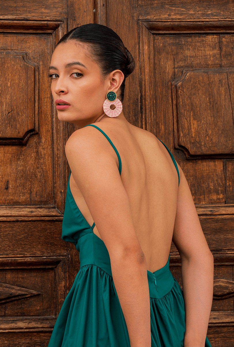 VESTIDO LARGO DE ESPALDA DESTAPADA "COLONIA"