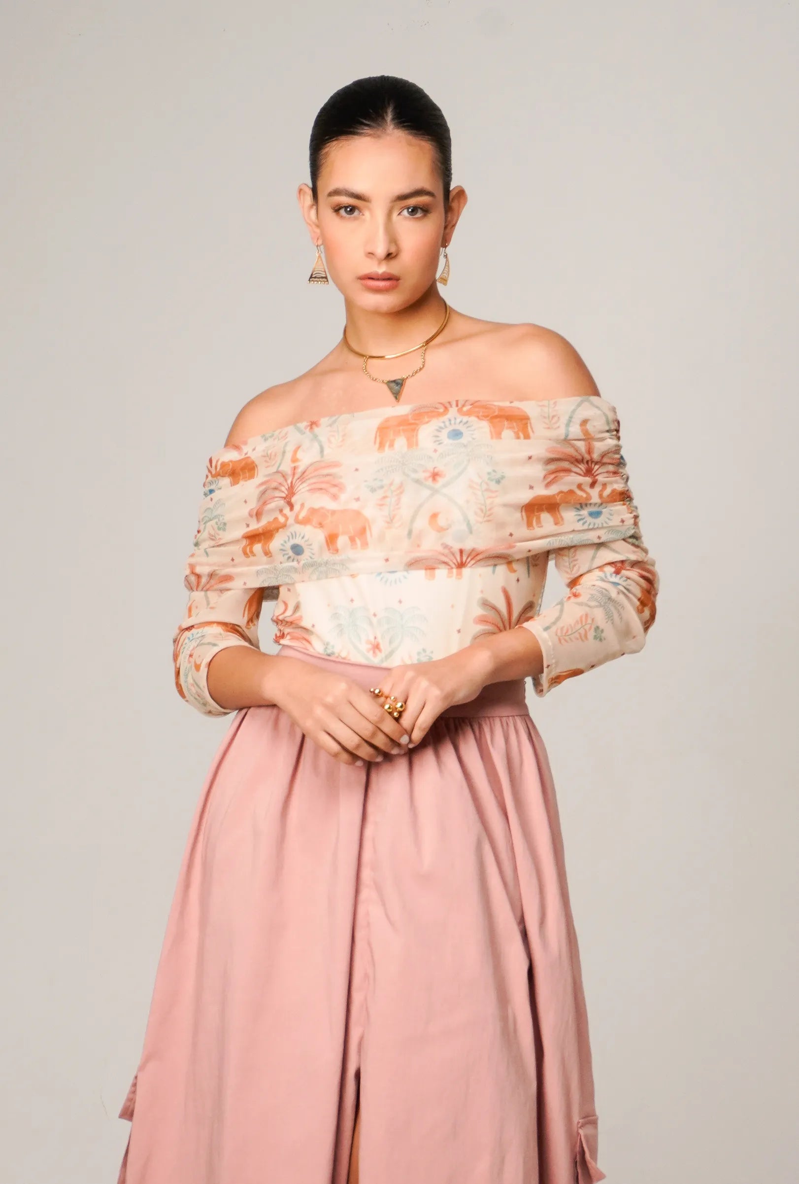 BODY ESTAMPADO OFF SHOULDER "POSITANO" | NUEVO