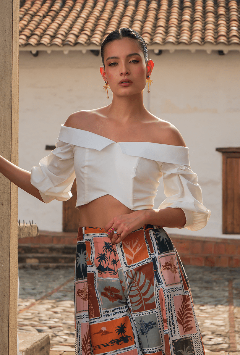 Set Croptop "Scarlet" & Pantalón "Ocaso"