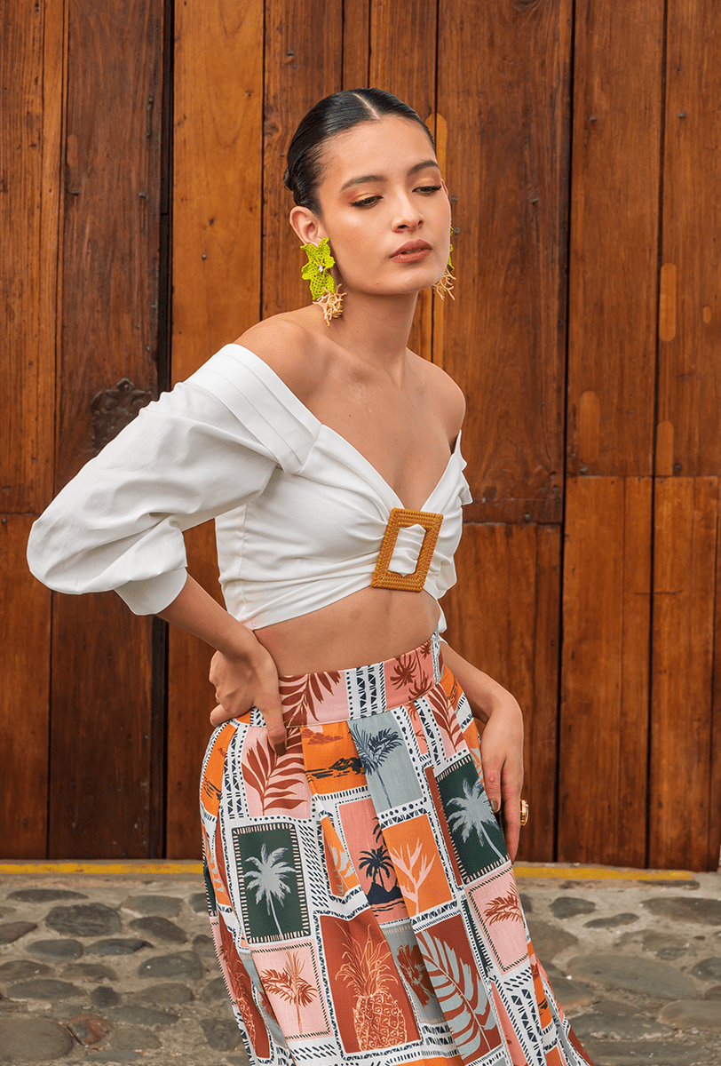 CROP TOP ESCOTE BANDEJA | JOSEFINA