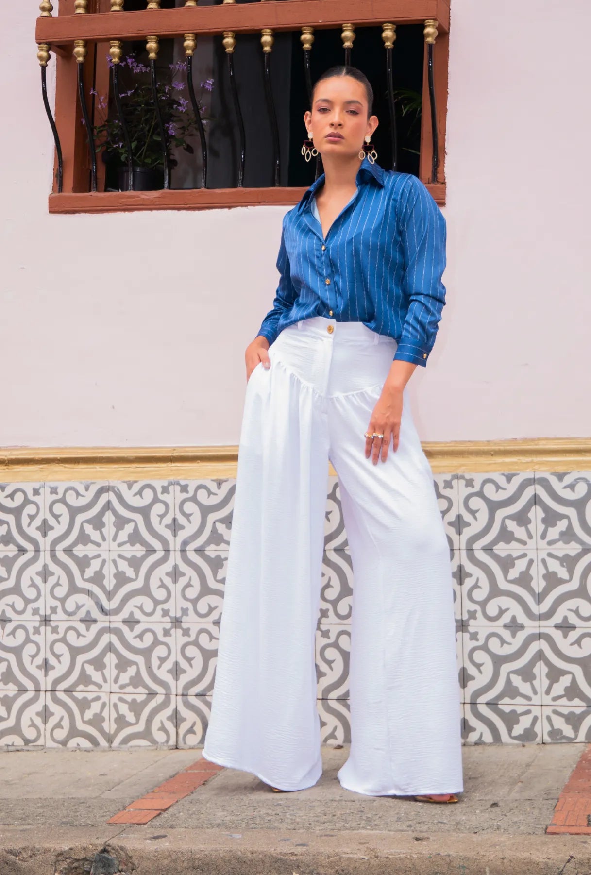 Pantalón Palazzo Blanco | "Brisa de Mompox"