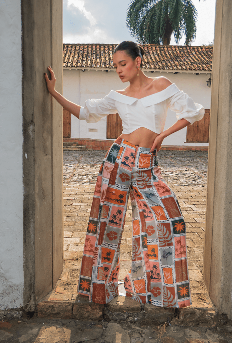 Set Croptop "Scarlet" & Pantalón "Ocaso"