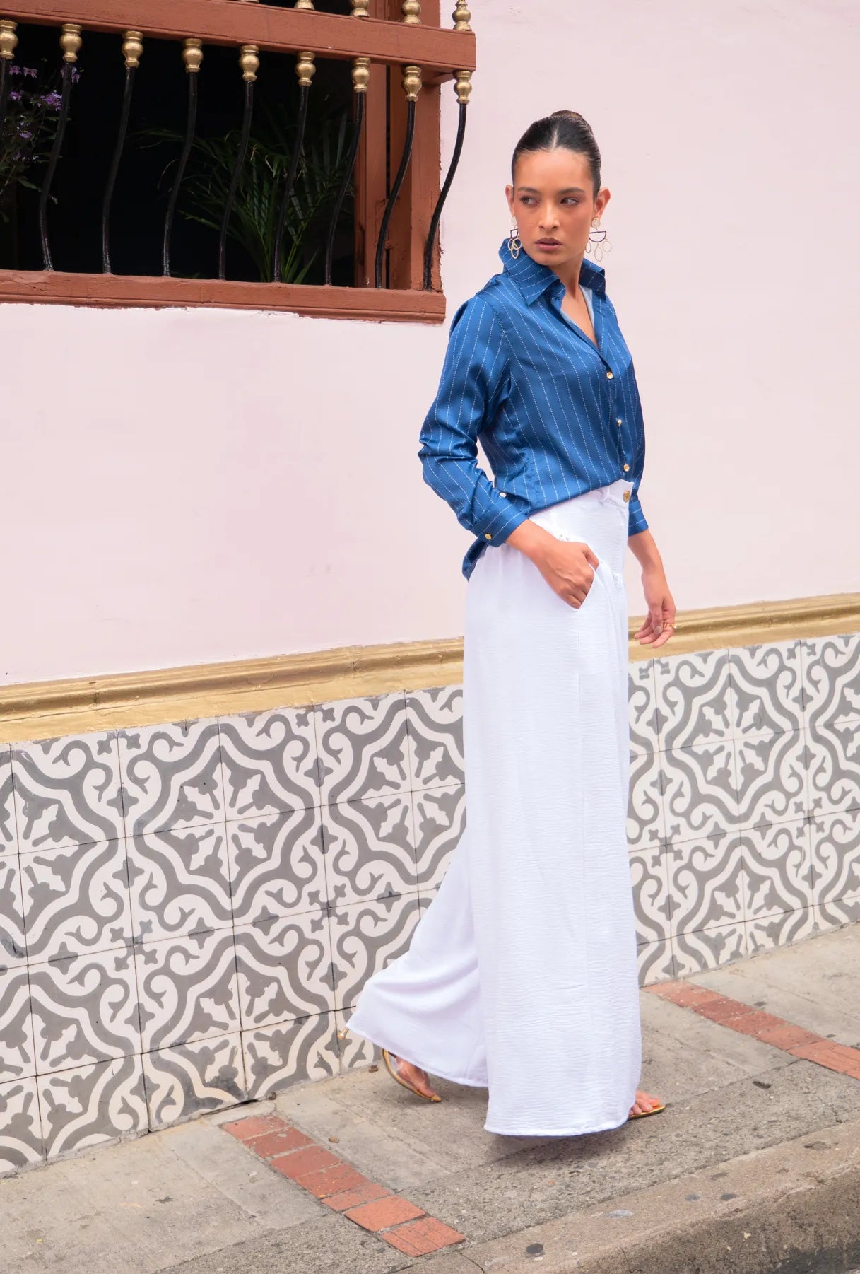 Pantalón Palazzo Blanco | "Brisa de Mompox"