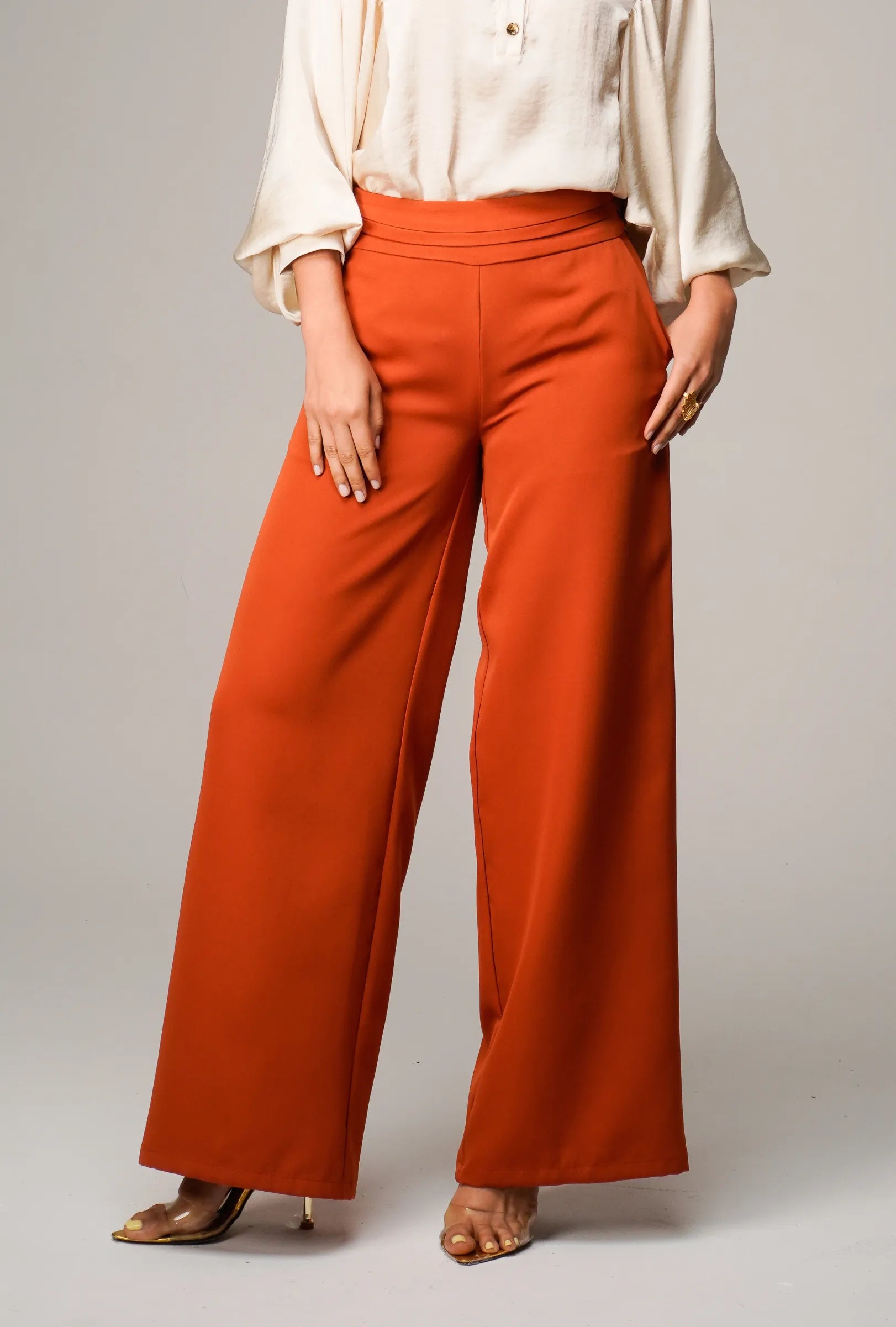 PANTALÓN "FLORENCIA" BOTA RECTA COLOR TERRACOTA  | NUEVO