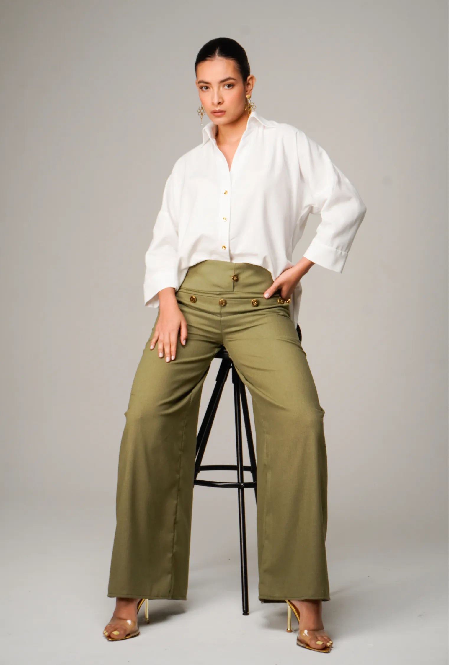 SET CAMISA EN LINO "PORTOFINO" & PANTALÓN PALAZZO "SALINA" | NUEVO