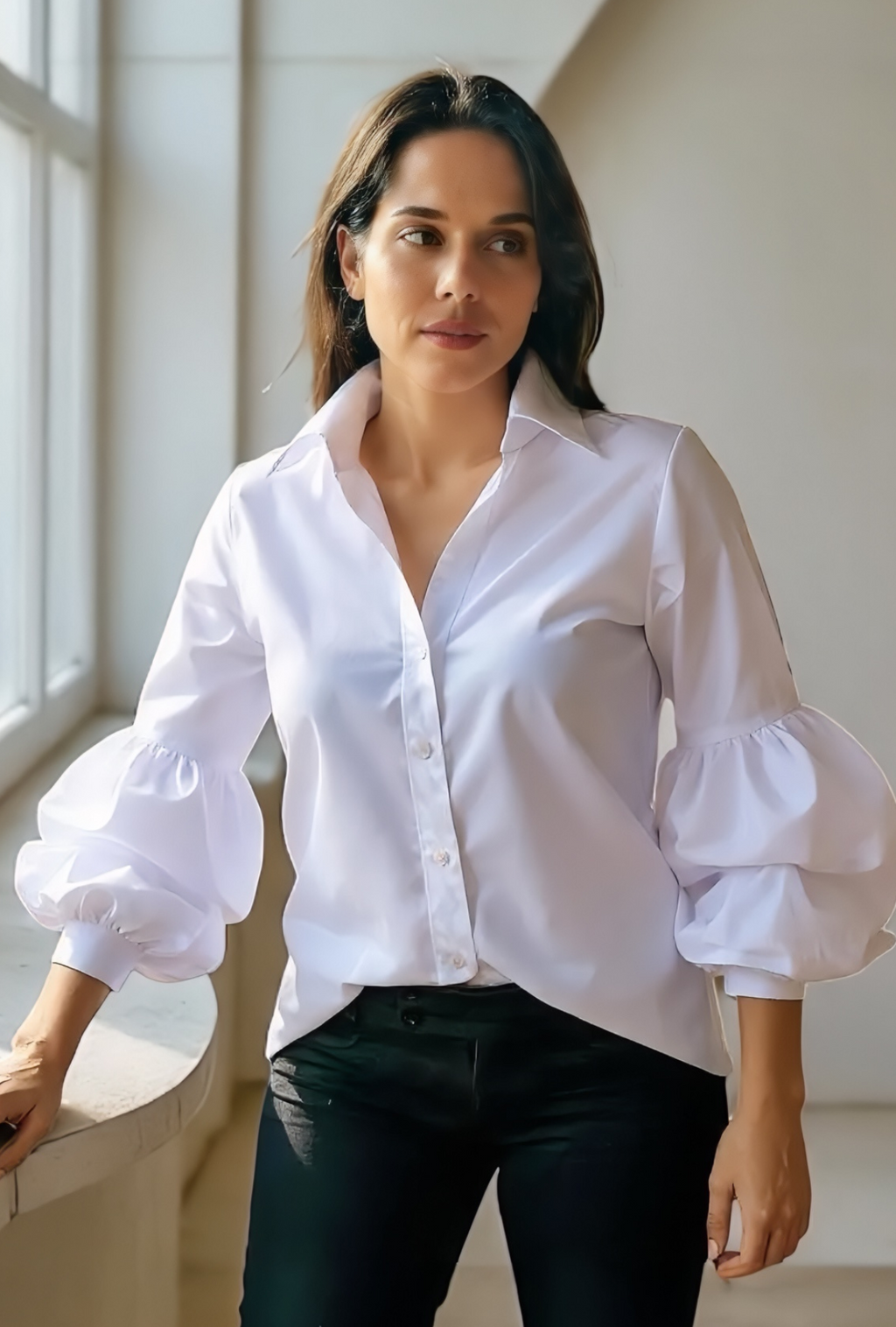 CAMISA CUELLO EN V | "EMILY"