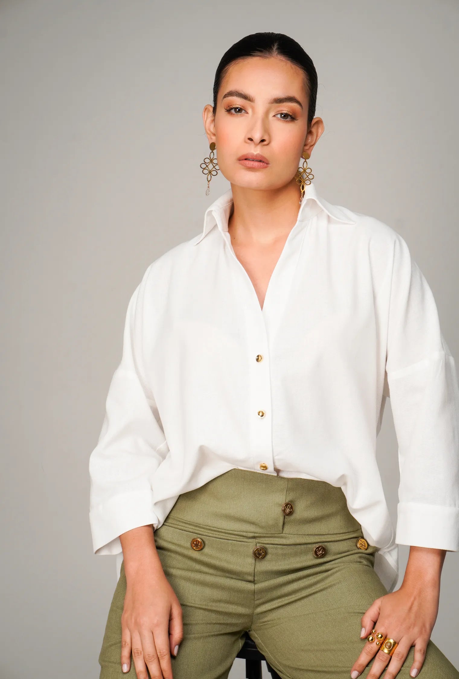 SET CAMISA EN LINO "PORTOFINO" & PANTALÓN PALAZZO "SALINA" | NUEVO
