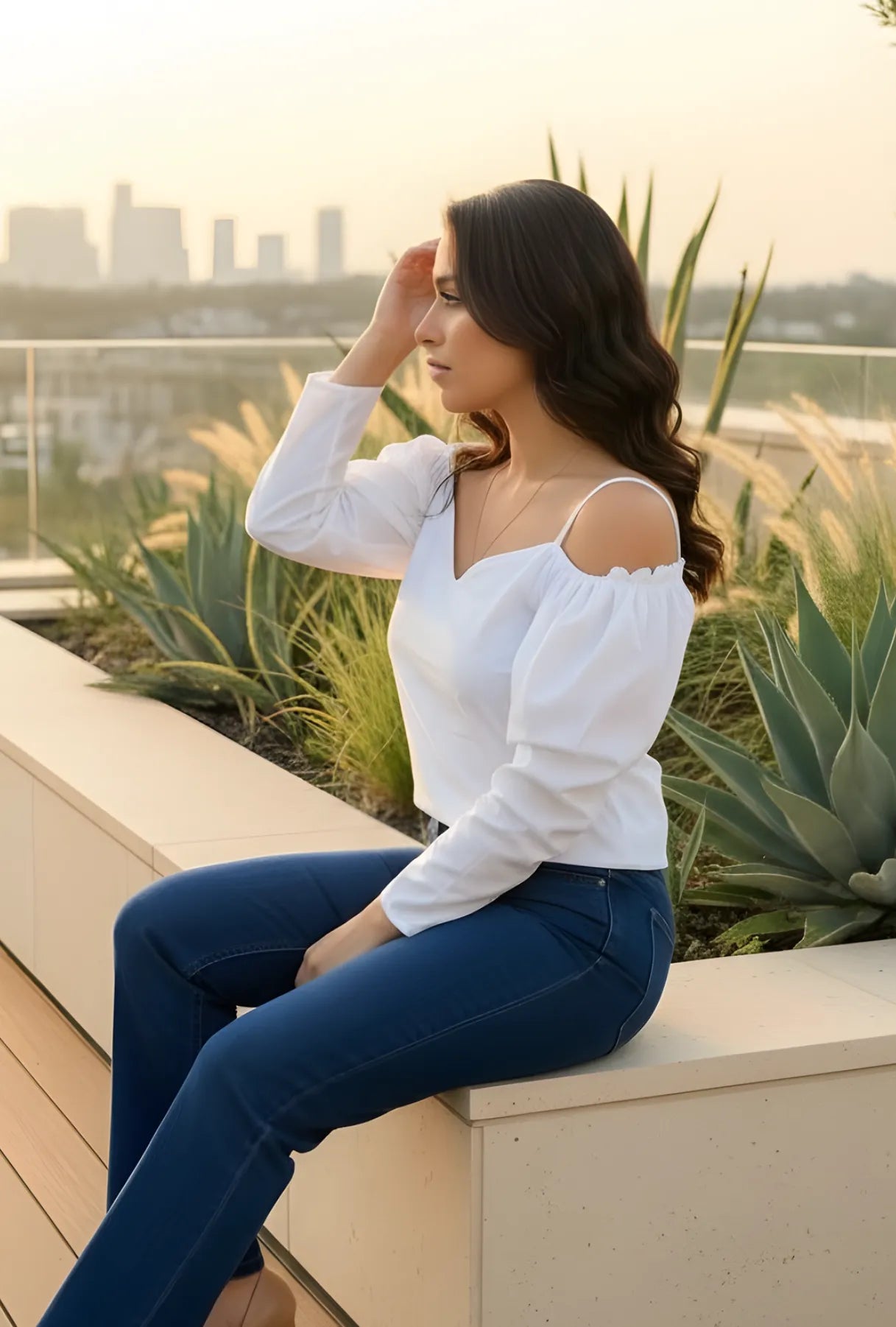 BLUSA ESCOTE CORAZÓN "ATALIA" COLOR BLANCO