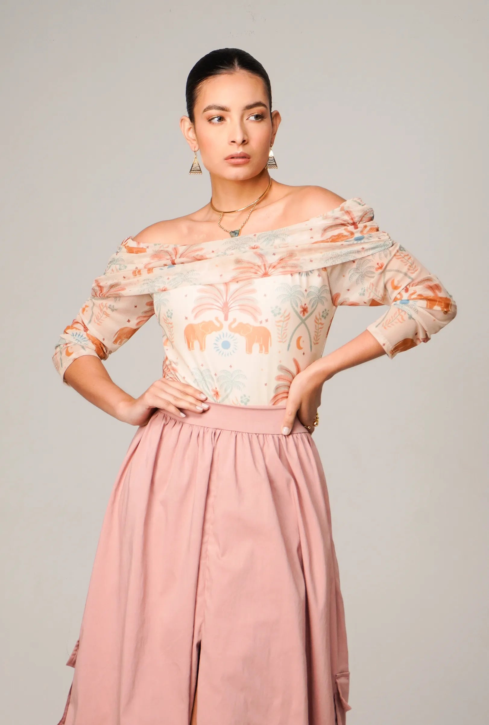 BODY ESTAMPADO OFF SHOULDER "POSITANO" | NUEVO