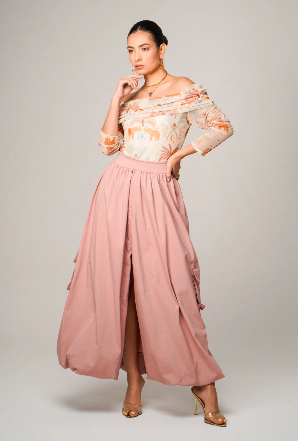 SET BODY OFF SHOULDER "POSITANO" Y FALDA ESTILO GLOBO "VERONA" | NUEVO