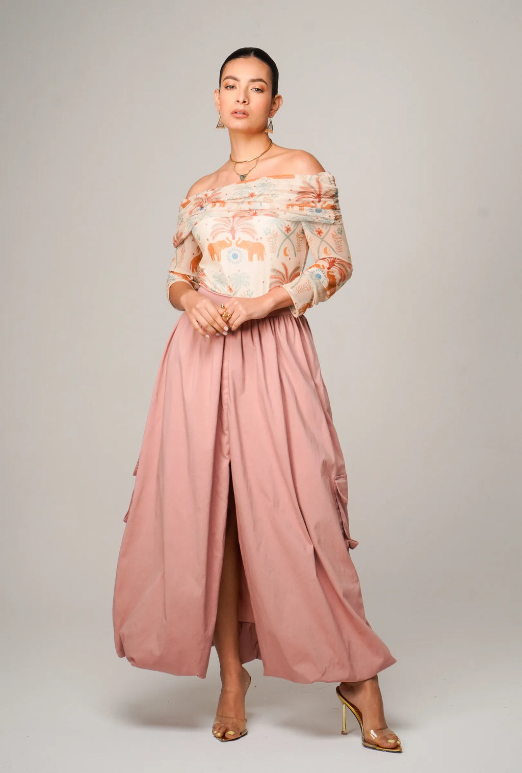SET BODY OFF SHOULDER "POSITANO" Y FALDA ESTILO GLOBO "VERONA" | NUEVO