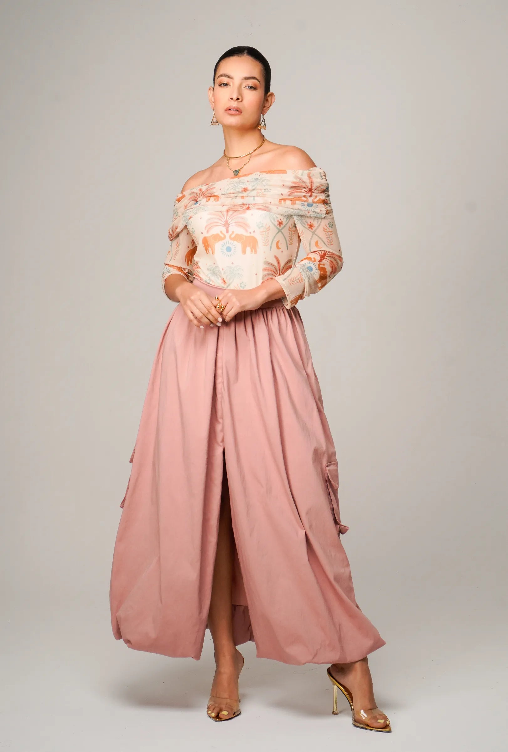 SET BODY OFF SHOULDER "POSITANO" Y FALDA ESTILO GLOBO "VERONA" | NUEVO