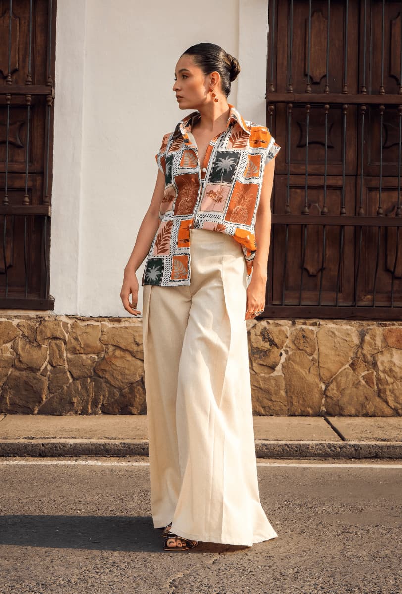 CANELA | CAMISA LINO MANGA SISA
