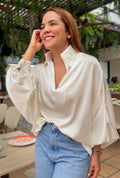 Blusón blanco oversize