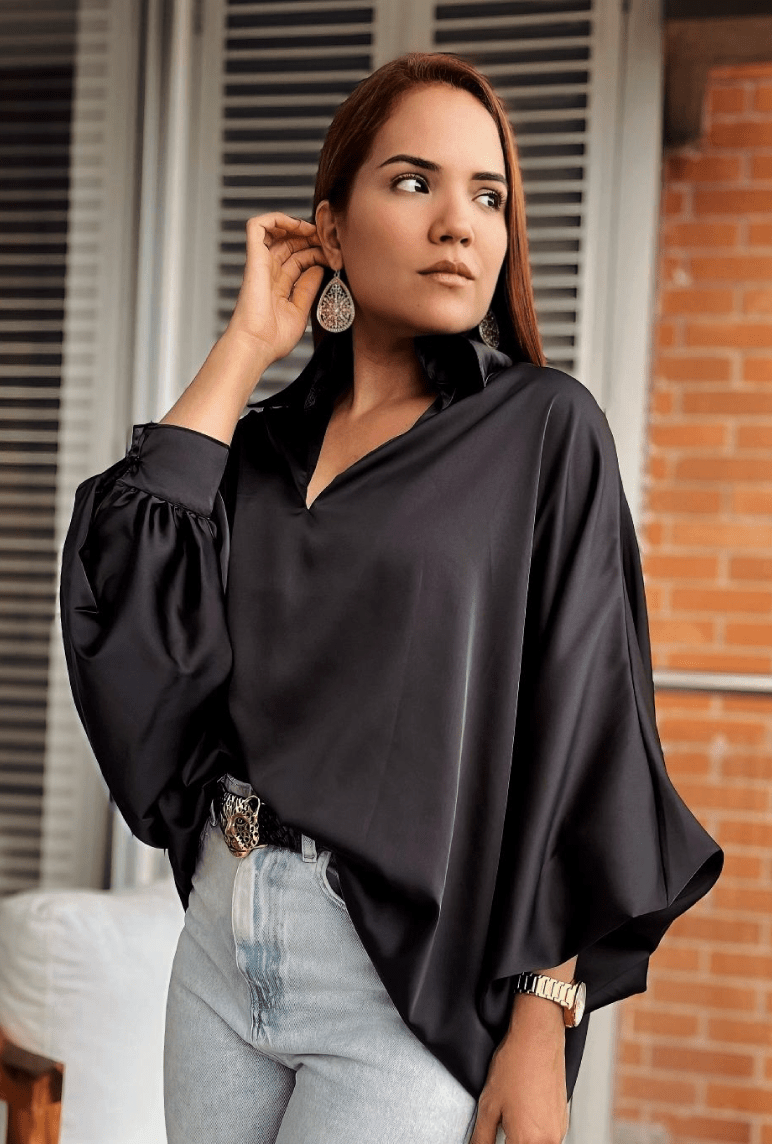 Blusón Negro Oversize