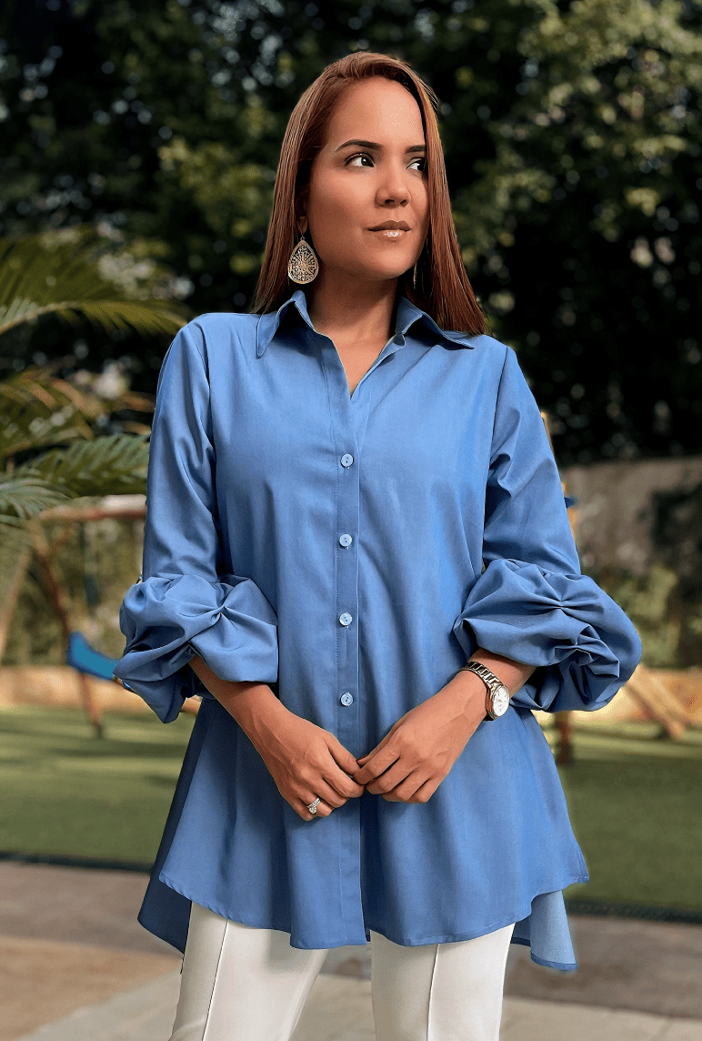 BLUSÓN FLÓRIDA ESTILO ASIMÉTRICO