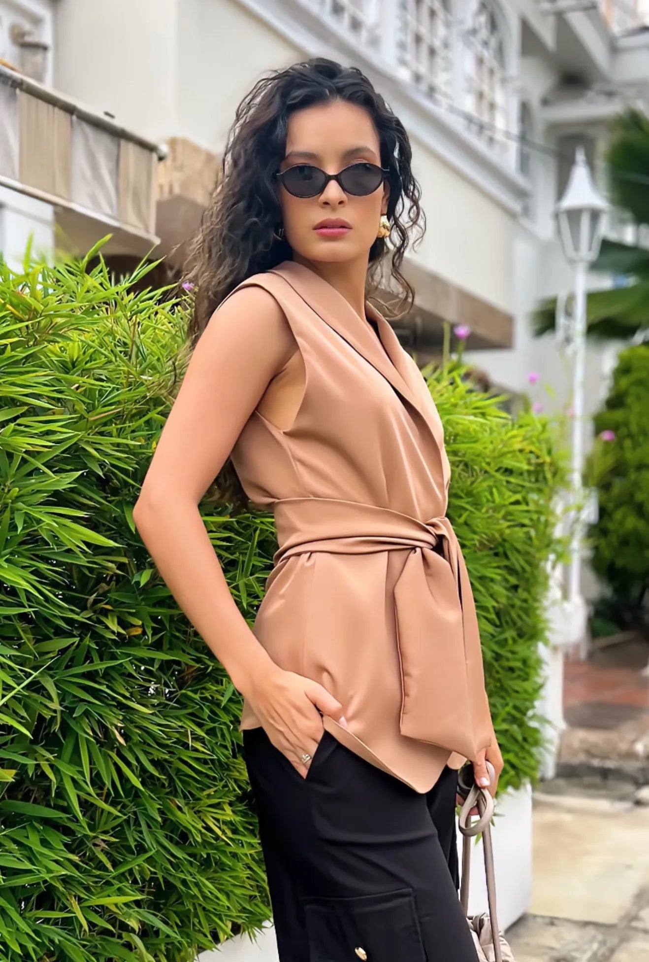 CHALECO "TOPACIO" SASTRE COLOR MOCCA  | NUEVO
