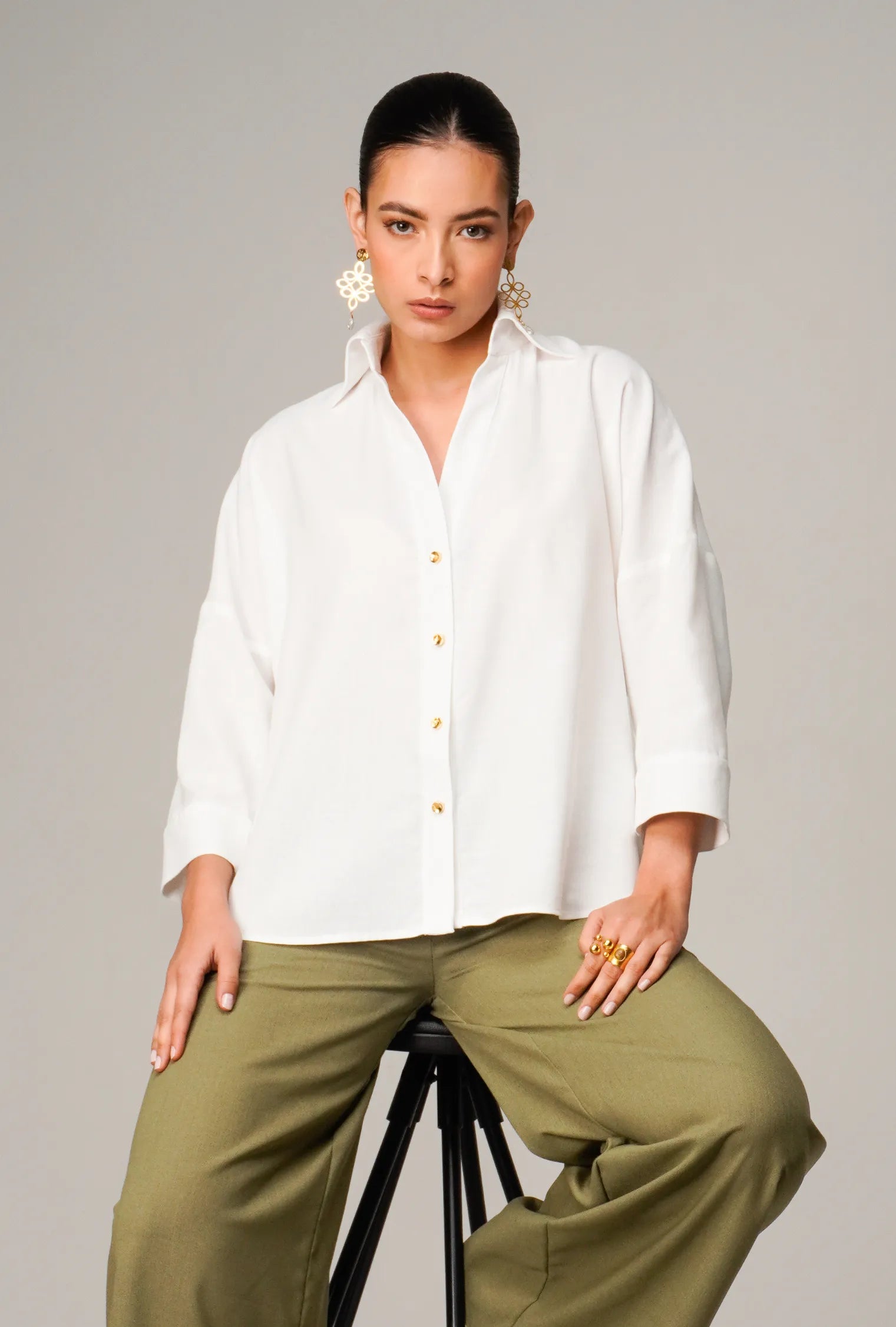 CAMISA "PORTOFINO" OVERSIZE LINO COLOR CRUDO | NUEVO