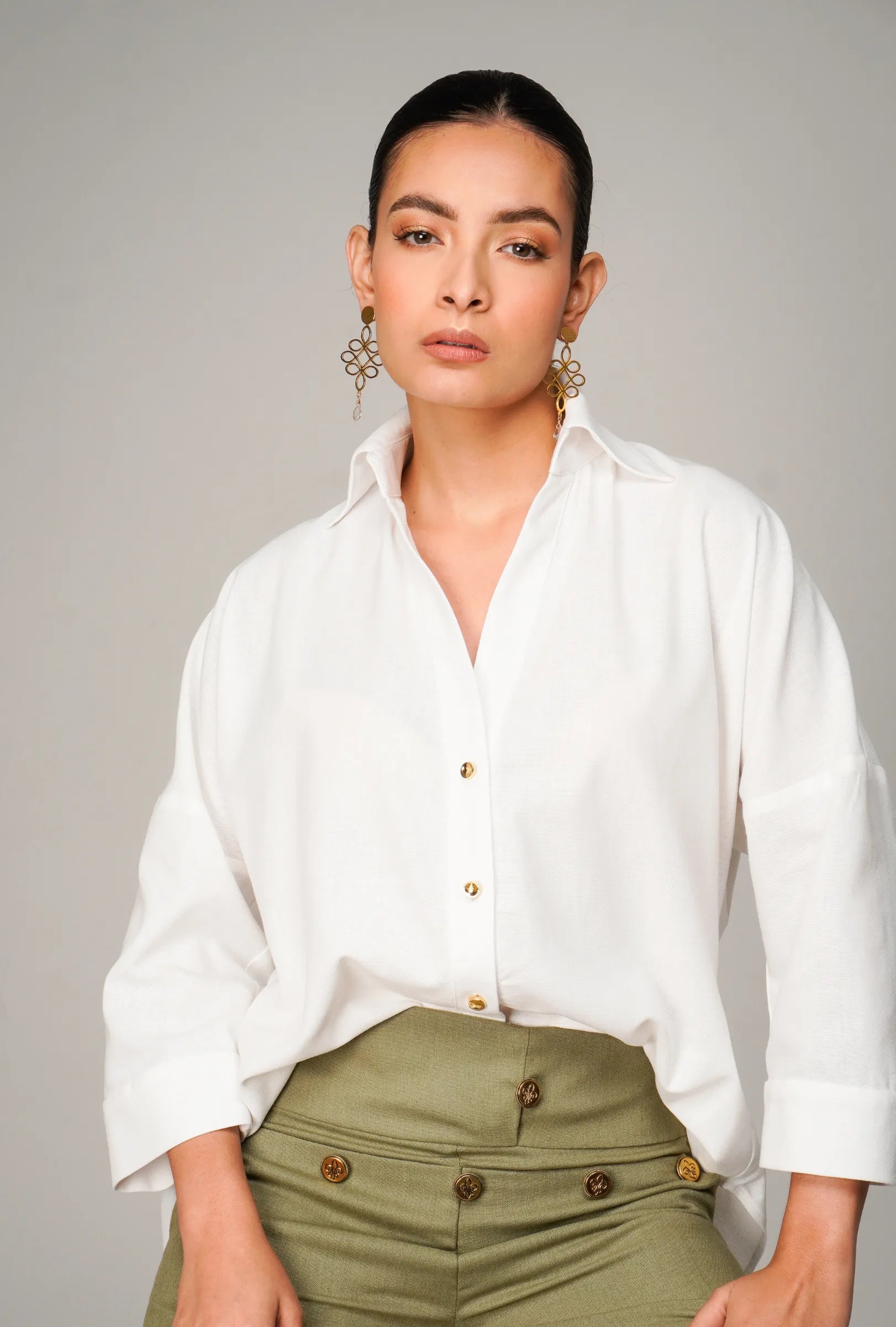 CAMISA "PORTOFINO" OVERSIZE LINO COLOR CRUDO | NUEVO
