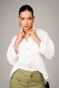 CAMISA "PORTOFINO" OVERSIZE LINO COLOR CRUDO | NUEVO