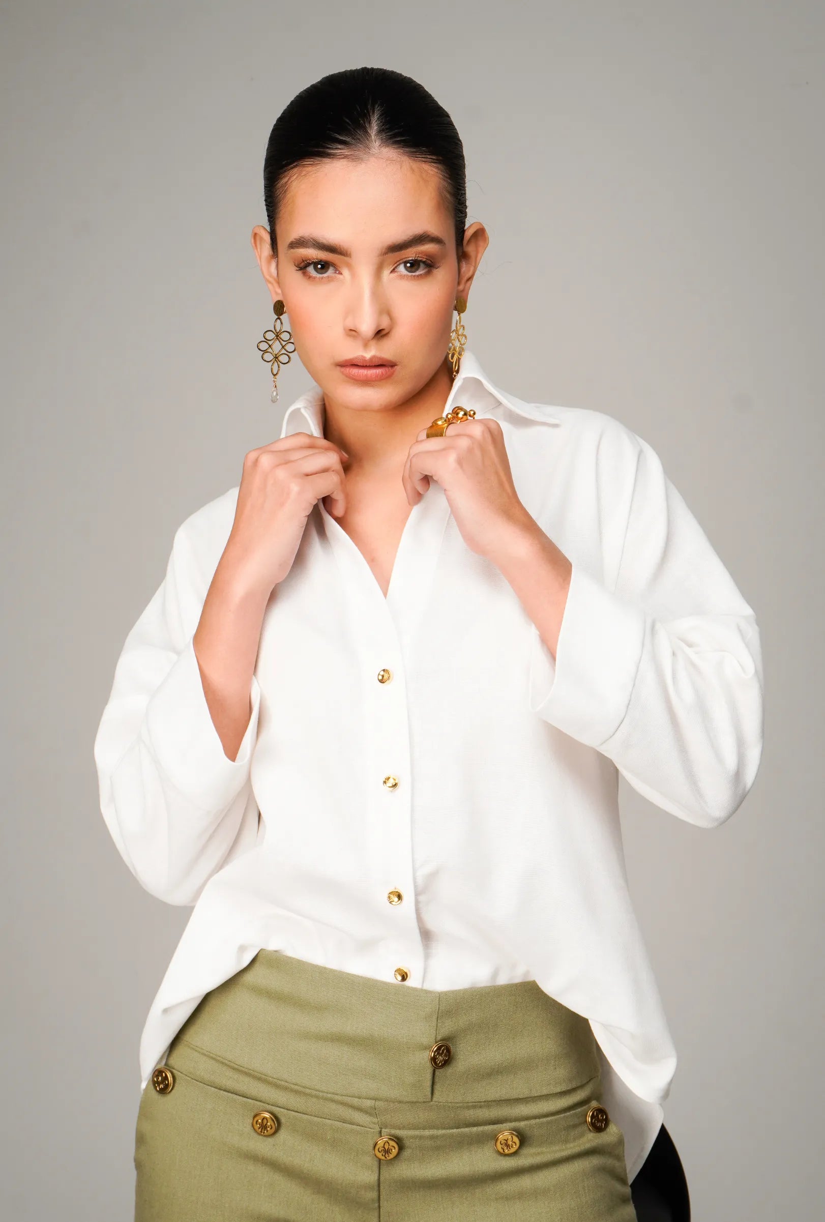 CAMISA "PORTOFINO" OVERSIZE LINO COLOR CRUDO | NUEVO