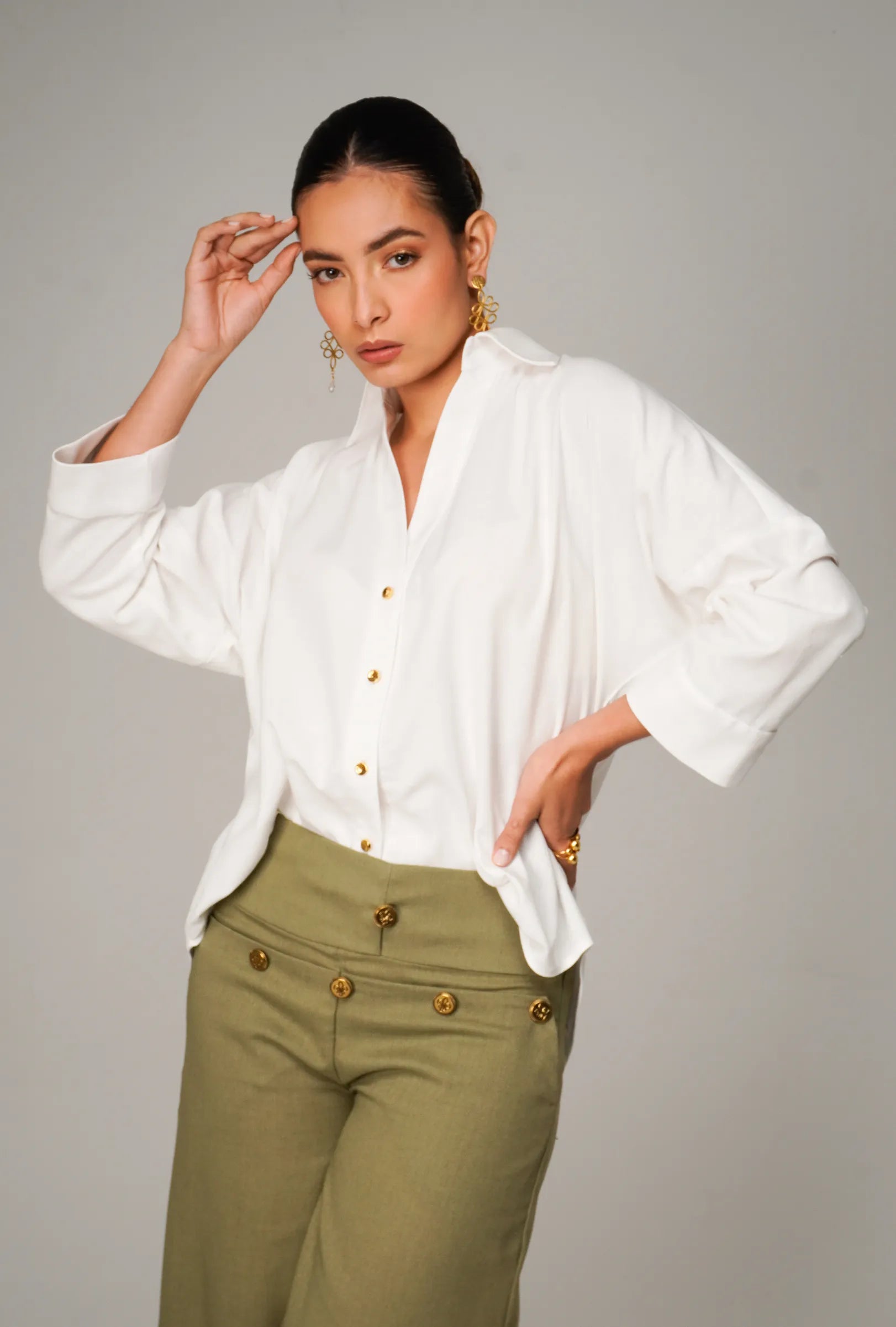 CAMISA "PORTOFINO" OVERSIZE LINO COLOR CRUDO | NUEVO