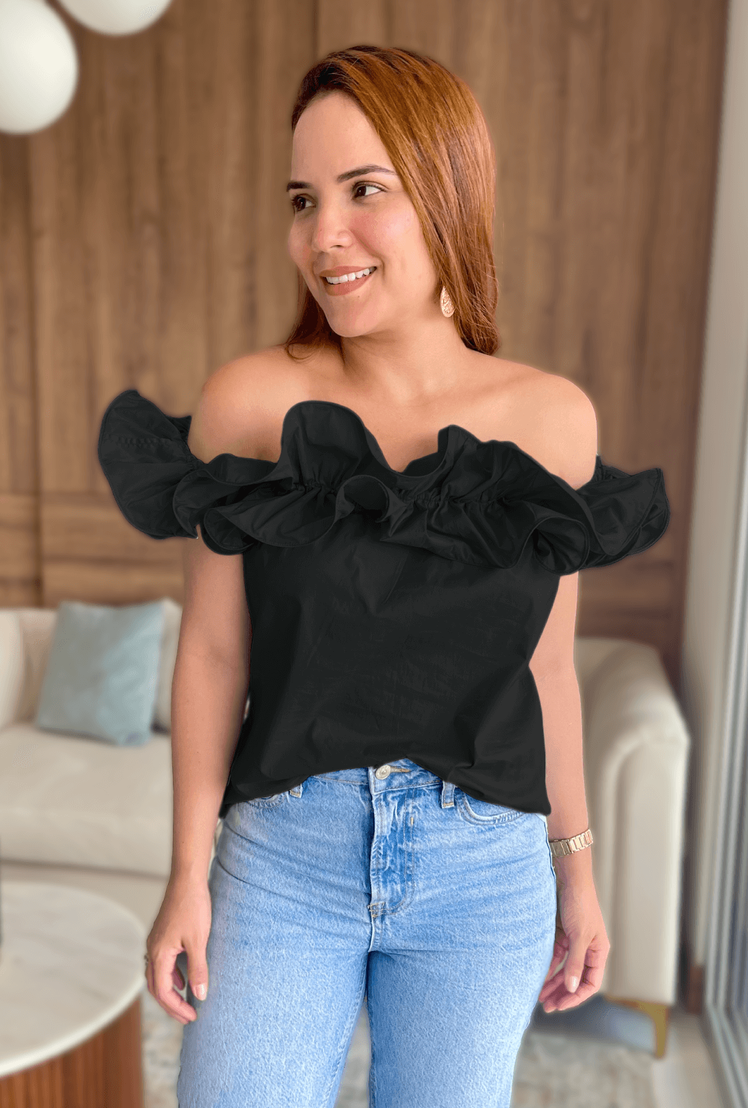 Blusa cuello bandeja con bolero shop - Main Image