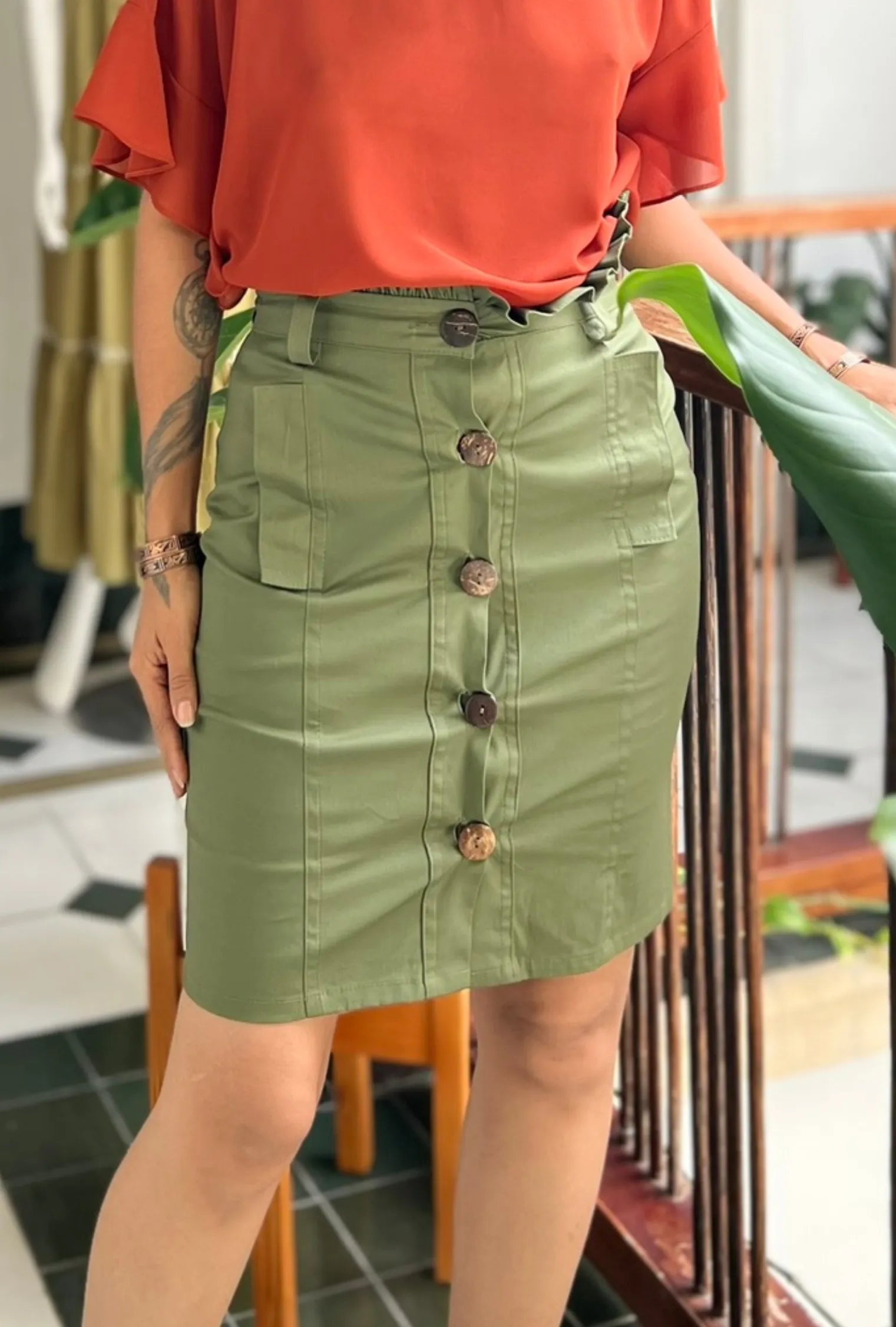 FALDA VERDE MILITAR