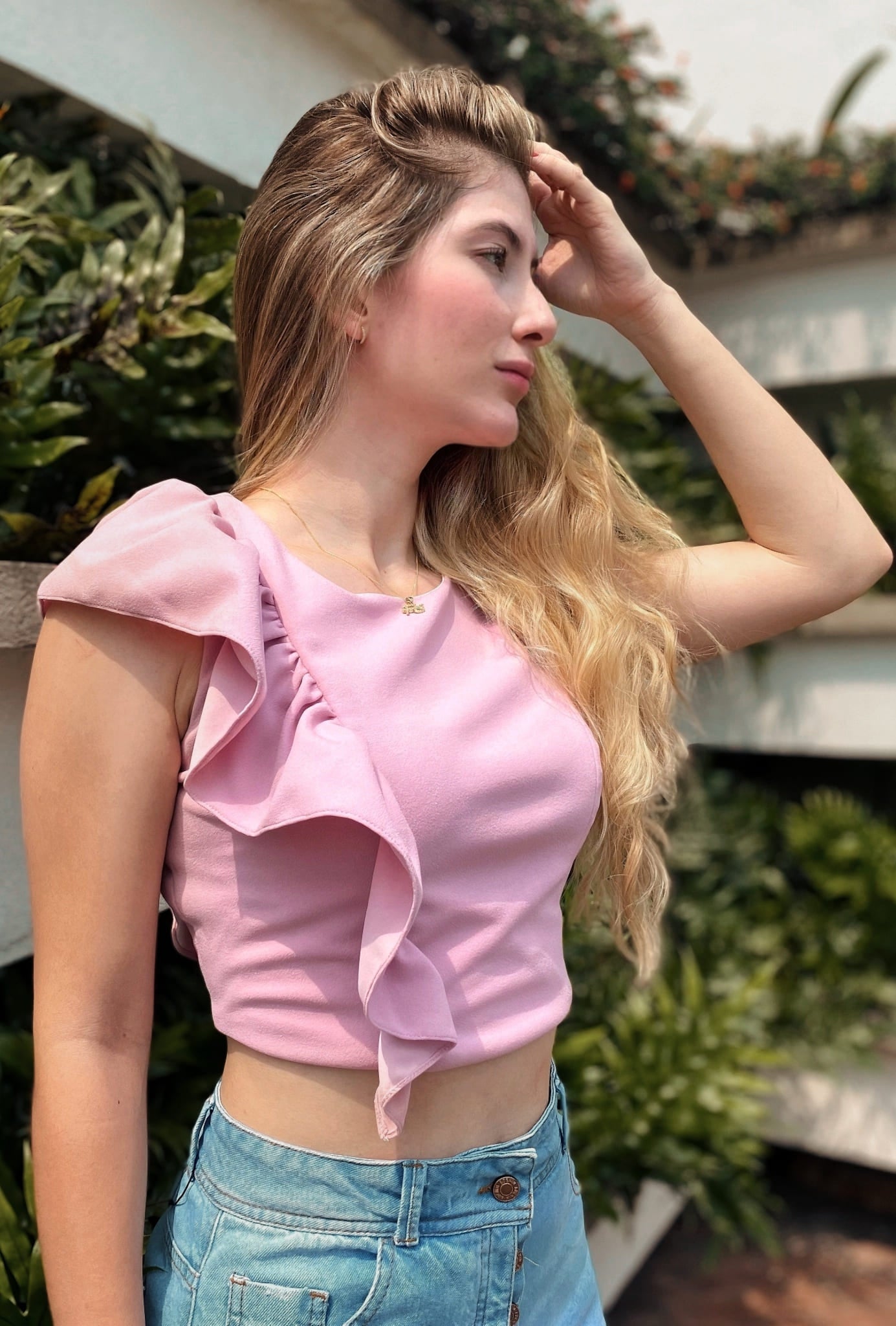 CROPTOP ESCOTE REDONDO Y BOLERO | "GABRIELLA"