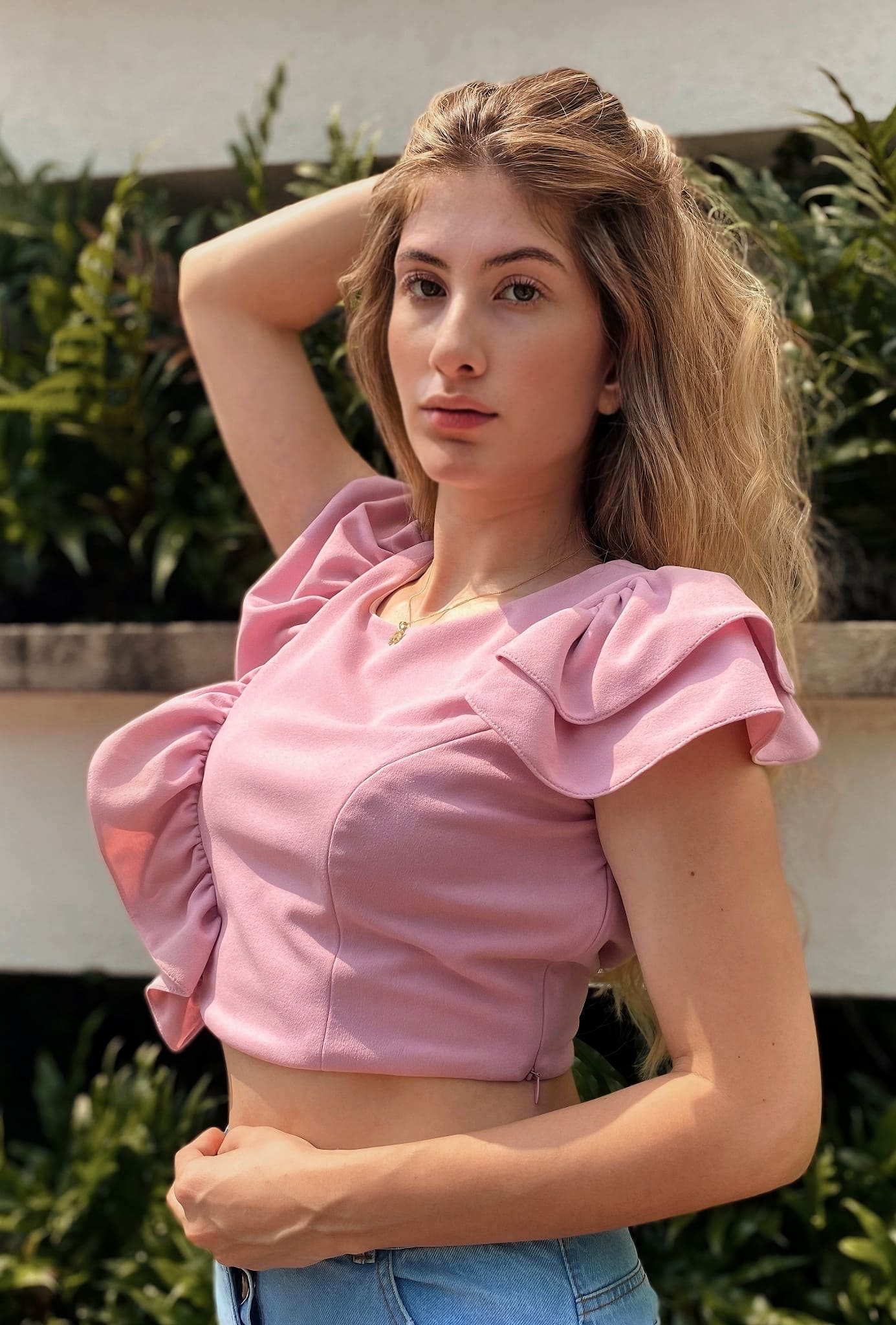 CROPTOP ESCOTE REDONDO Y BOLERO | "GABRIELLA"