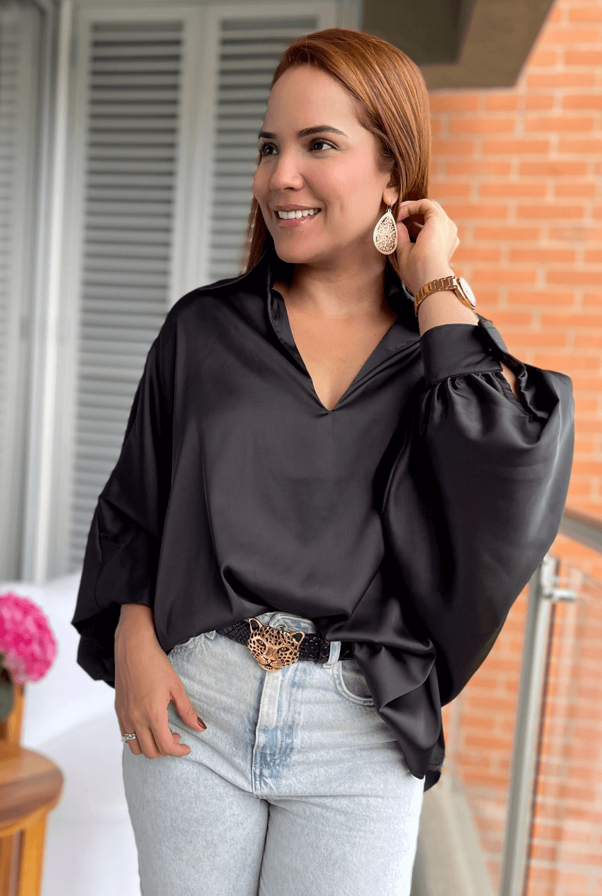 Blusón Negro Oversize