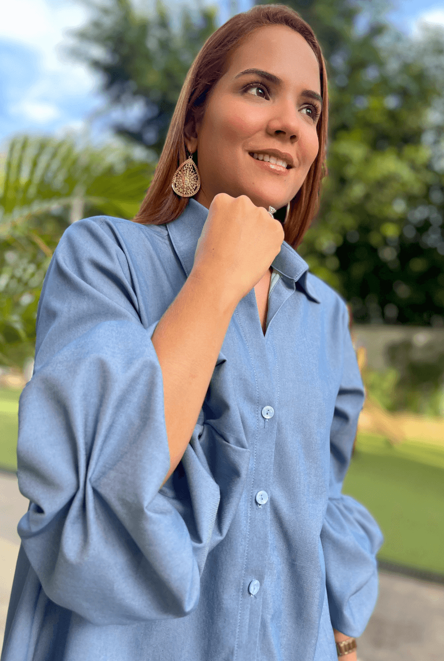 BLUSÓN FLÓRIDA ESTILO ASIMÉTRICO