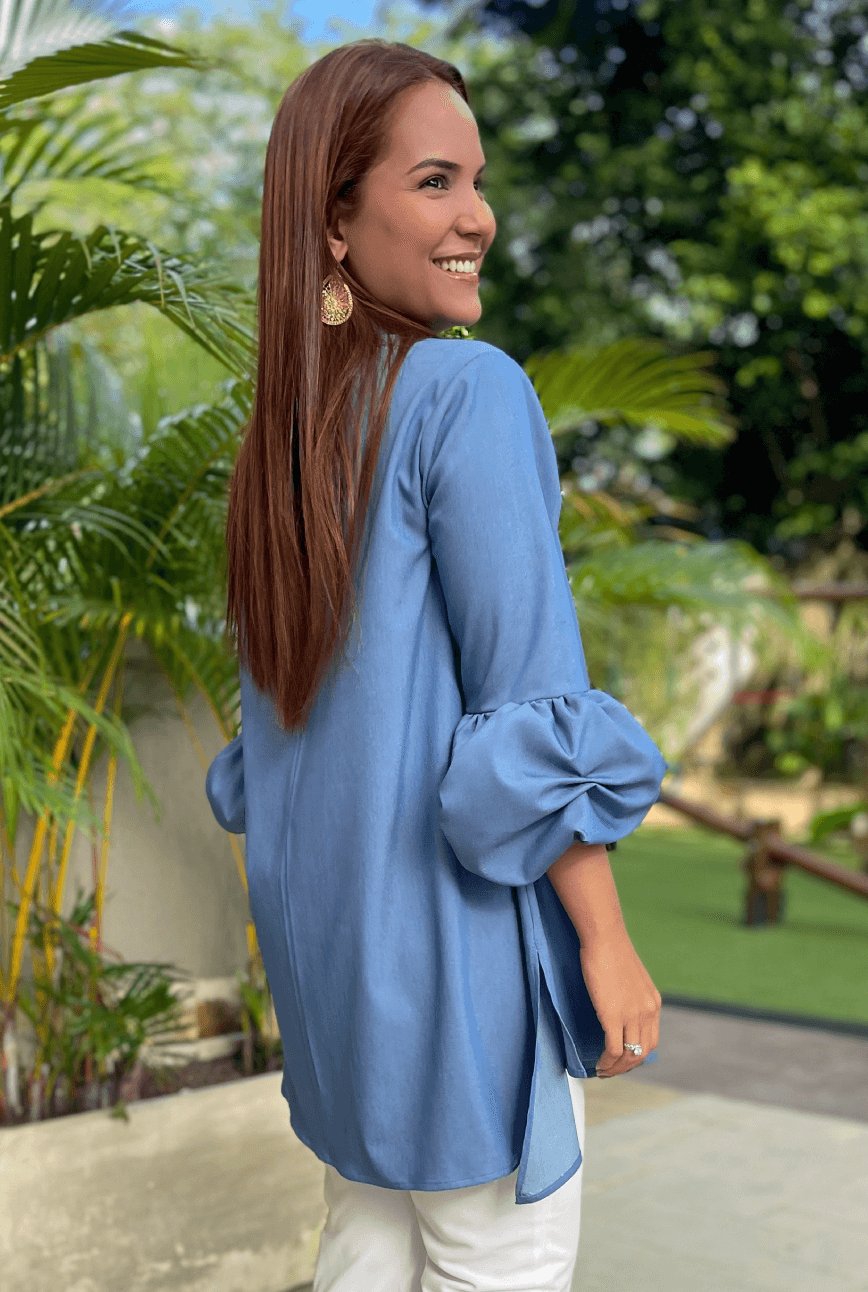 BLUSÓN FLÓRIDA ESTILO ASIMÉTRICO