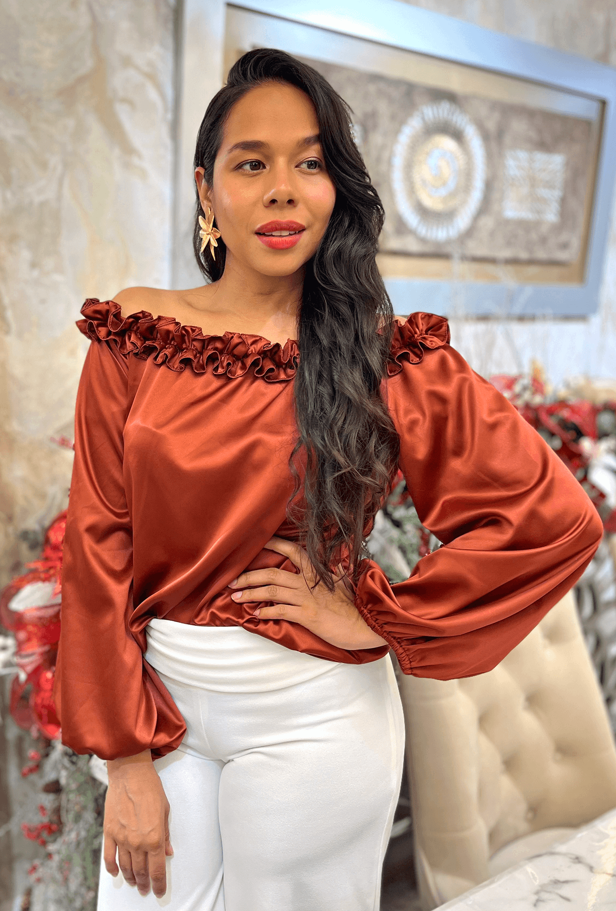BLUSA CUELLO BANDEJA | "SELENE"