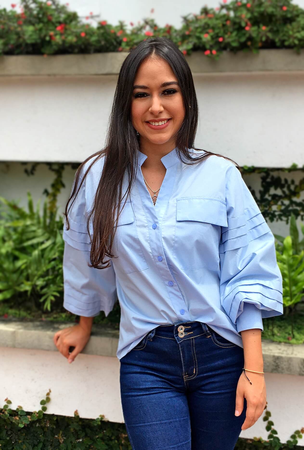 CAMISA MANGAS BOMBACHA | "MARINA"